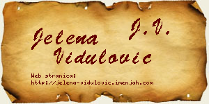 Jelena Vidulović vizit kartica
